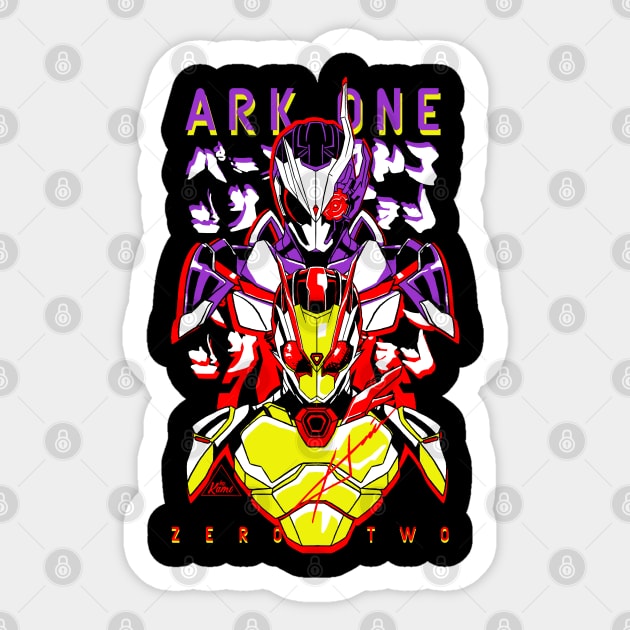 Arc One VS Zero Two Sticker by Hamimohsin